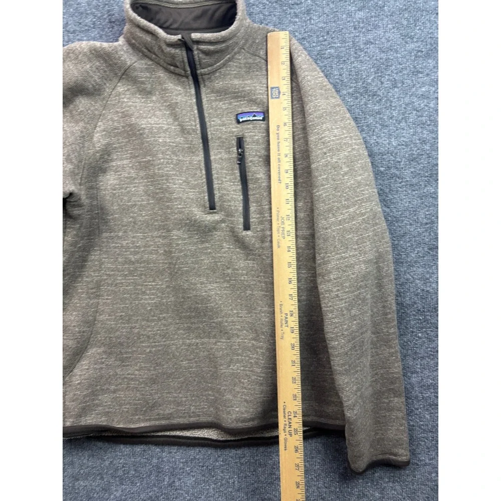 Patagonia Better Sweater Pullover Mens Large Brown 1/4 Zip Fleece 25521 FA12